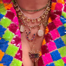 One Of A Kind Multicolored Tourmaline and Diamonds Divine Love Light Heart Pendant