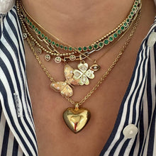 Jumbo Puffy Diamond Butterfly Pendant