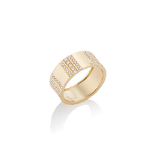 Pinstripe Strength Diamond or Ruby & Diamond Cigar Band Ring