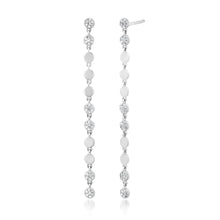 Sleek Diamond Disk Drop Earrings