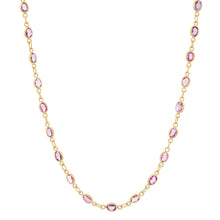 Semiprecious Bezel Set Gemstone Necklace