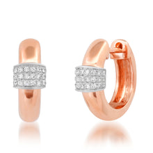 Diamond Adorned Gold Huggie Earrings