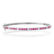 Ruby & Diamond Dot Bangle Bracelet