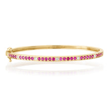 Ruby & Diamond Dot Bangle Bracelet