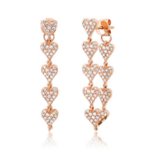Heart of Gold & Diamond Chain Wrap Earrings