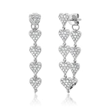 Heart of Gold & Diamond Chain Wrap Earrings