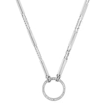 Open Front Diamond Enhancer Gold Bar Necklace