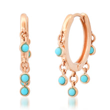 Turquoise Shimmy & Shake Huggie Earrings