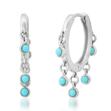 Turquoise Shimmy & Shake Huggie Earrings