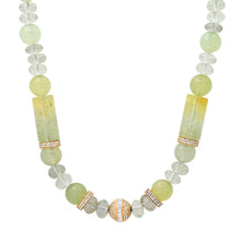 One of a Kind Green Amethyst & Prehnite Necklace 