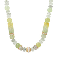 One of a Kind Green Amethyst & Prehnite Necklace
