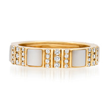 Pinstripe Strength Diamond & Gemstone Skinny Cigar Band Ring