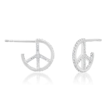 A Peace of Perfection Small Diamond Hoop Earrings