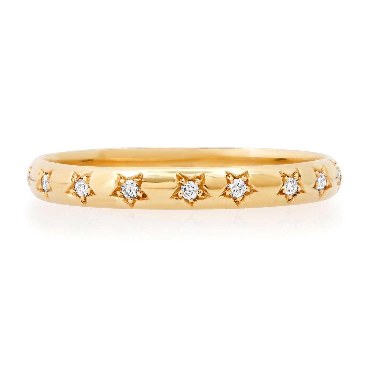 Mini Open Stars Ring 14K | Adina Eden Jewels 14K Gold / 6