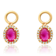 Oval Ruby Earring Charms