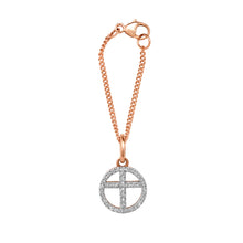 Diamond Cross Watch Charm Bracelet