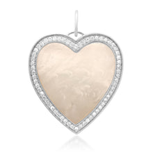 Jumbo Malachite or Mother of Pearl Heart Pendant