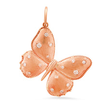 Jumbo Puffy Diamond Butterfly Pendant