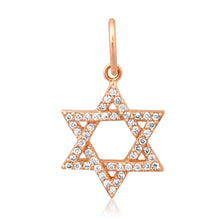 Diamond Star of David Charm