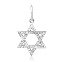 Diamond Star of David Charm