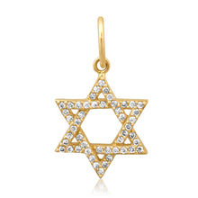 Diamond Star of David Charm