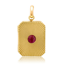 One of a Kind Serene Ruby Fluted Light Locket Charm