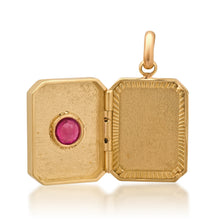 One of a Kind Serene Ruby Fluted Light Locket Charm