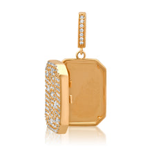 Full Pave Diamond Rectangular Locket Charm