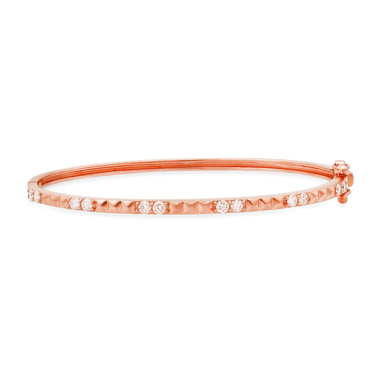 Rose gold diamond hot sale bangle bracelet