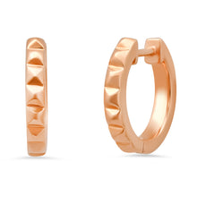 Mini Pyramid Huggie Hoop Earrings