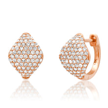 Pave Diamond Shield Huggies