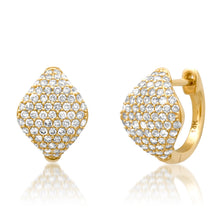 Pave Diamond Shield Huggies