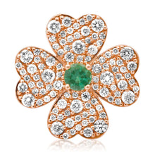 Good Luck Diamond & Emerald Clover Ring