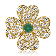 Good Luck Diamond & Emerald Clover Ring