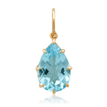 Small Pear Shaped Scalloped Gemstone Charm