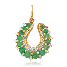 Chubby Diamond & Gemstone Horseshoe Charm