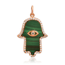 Evil Eye Diamond & Gemstone Hamsa Charm