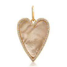 Mother Of Pearl Heart Charm