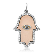 Evil Eye Diamond & Gemstone Hamsa Charm
