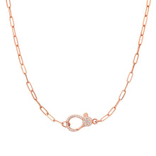 Hooked On You Micro Paperclip Chain Necklace