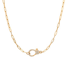 Hooked On You Micro Paperclip Chain Necklace