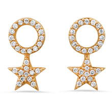 Shimmering Diamond Pave Star Earring Charms