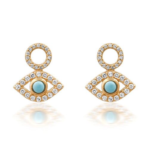 Turquoise Evil Eye Earring Charms