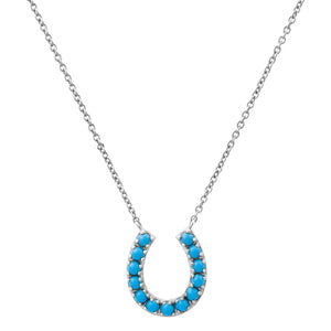 Thriving Turquoise Horseshoe Necklace
