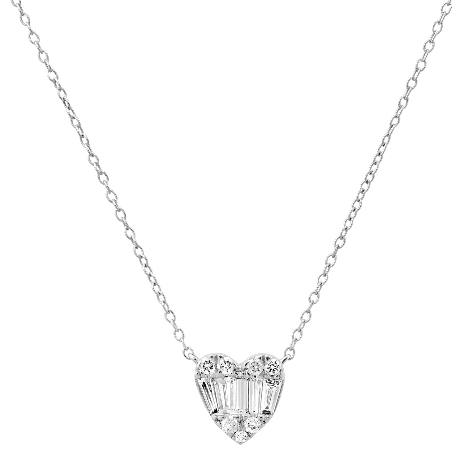 Mini Diamond Illusion Heart Necklace