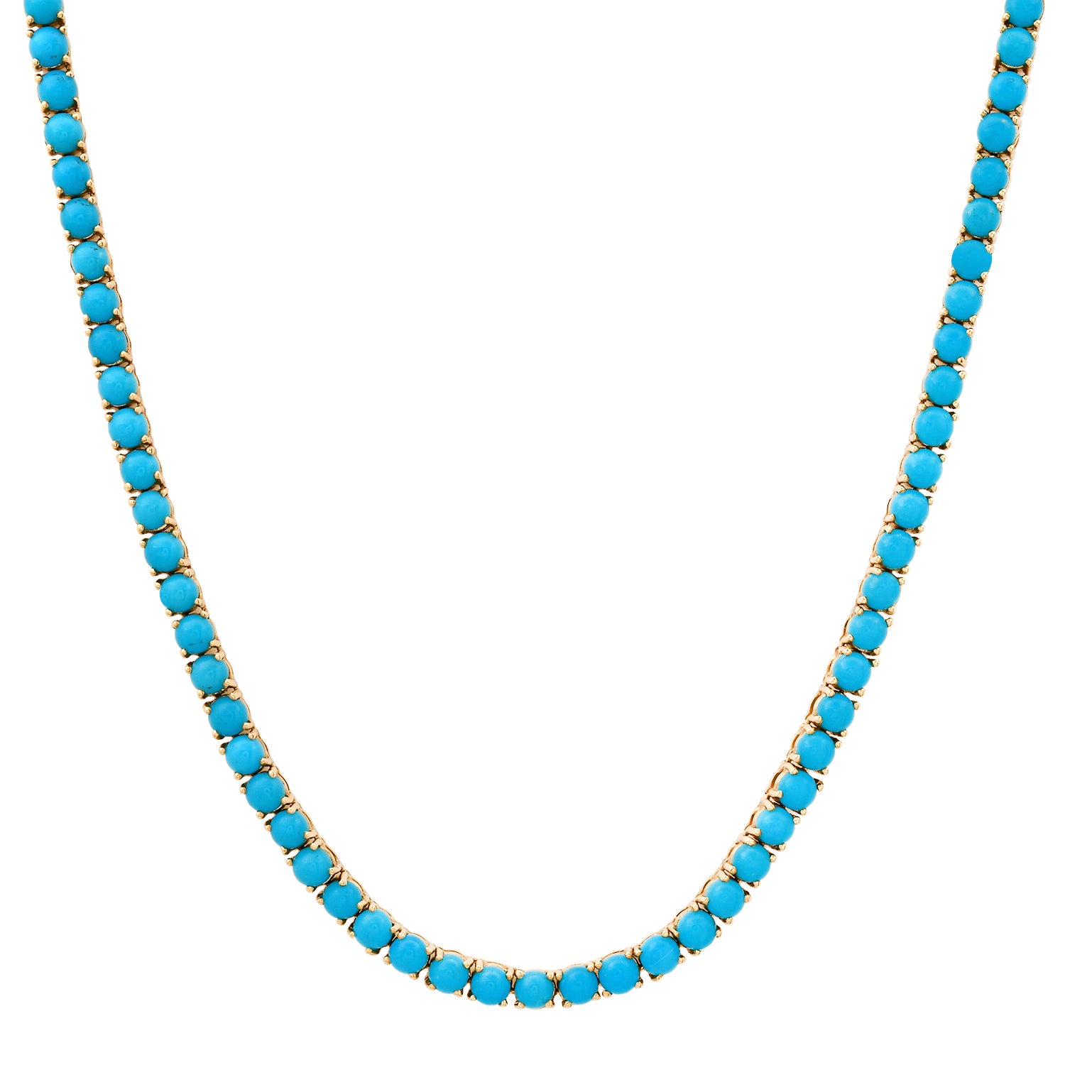 Mighty Full Length Turquoise Tennis Necklace