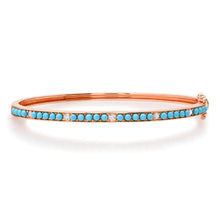 Dreamy Turquoise & Diamond Bangle Bracelet