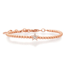 Stellar Star Beaded Ball Flex Cuff Bracelet