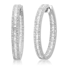 Glitzy 1.25 Inch Diamond Illusion Hoops