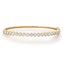 Two-Prong Diamond Rounds Bangle Bracelet